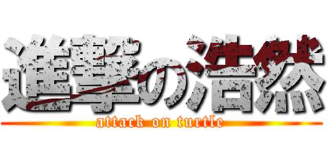 進撃の浩然 (attack on turtle)