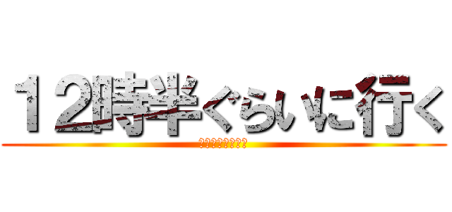 １２時半ぐらいに行く (もしかしたら夕方)