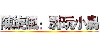 陳旋風：別玩小鳥 ()