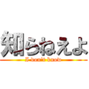 知らねえよ (I don't know)