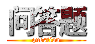 问答题 (question)