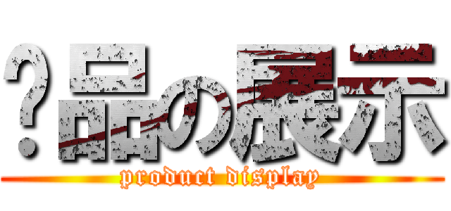 產品の展示 (product display)