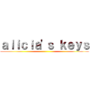 ａｌｉｃｉａ'ｓ ｋｅｙｓ ()
