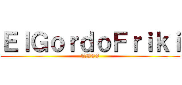 ＥｌＧｏｒｄｏＦｒｉｋｉ (TMEG)