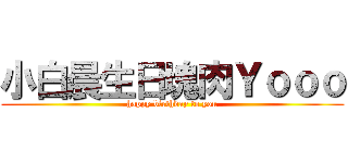 小白晨生日塊肉Ｙｏｏｏ (happy birthday to you)