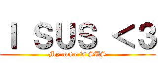 Ｉ ＳＵＳ ＜３ (My name is SUS)