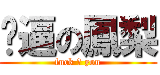 傻逼の鳳梨 (fuck ♂ you)