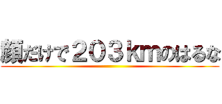 顔だけで２０３ｋｍのはるな ()