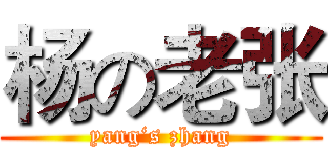 杨の老张 (yang‘s zhang)