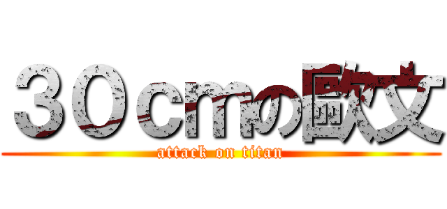 ３０ｃｍの歐文 (attack on titan)