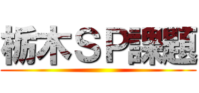 栃木ＳＰ課題 ()