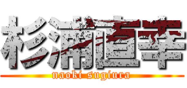 杉浦直幸 (naoki sugiura)