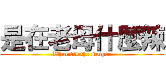 是在老母什麼辣 (What did the mother)