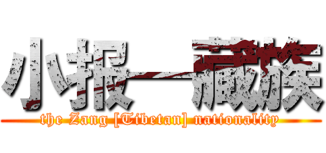 小报—藏族 (the Zang [Tibetan] nationality)