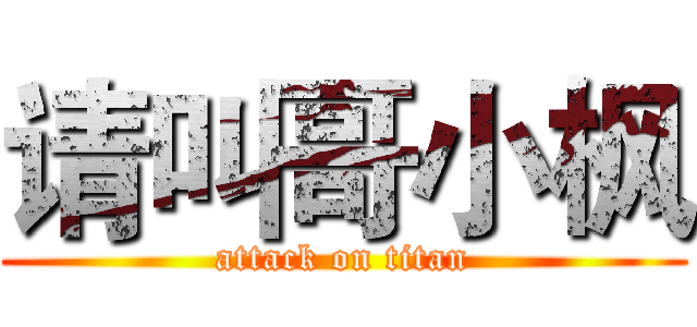 请叫哥小枫 (attack on titan)