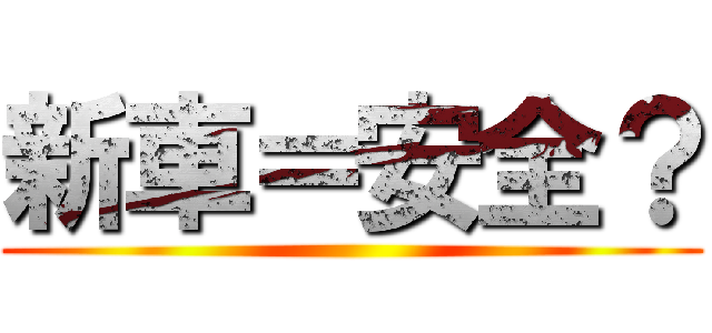 新車＝安全？ ()