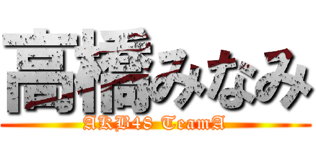 高橋みなみ (AKB48 TeamA)