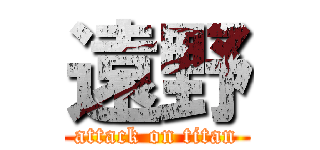 遠野 (attack on titan)