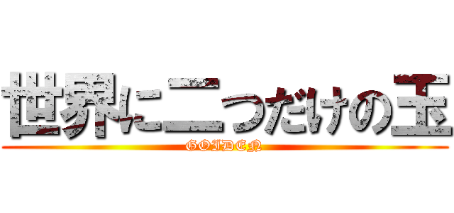 世界に二つだけの玉 (GOIDEN)