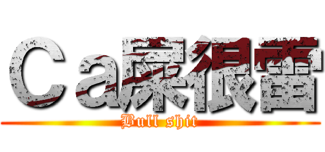 Ｃａ屎很雷 (Bull shit)