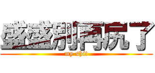 盛盛別再尻了 (my shit)