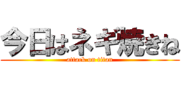 今日はネギ焼きね (attack on titan)