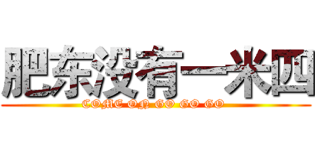 肥东没有一米四 (COME ON GO GO GO )