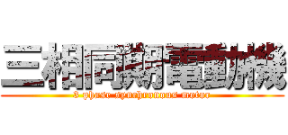 三相同期電動機 (3 phase synchronous motor)