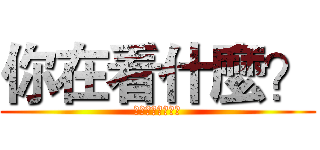 你在看什麼？ (奇怪奇怪奇怪奇怪)