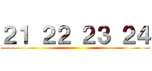 ２１ ２２ ２３ ２４ ()