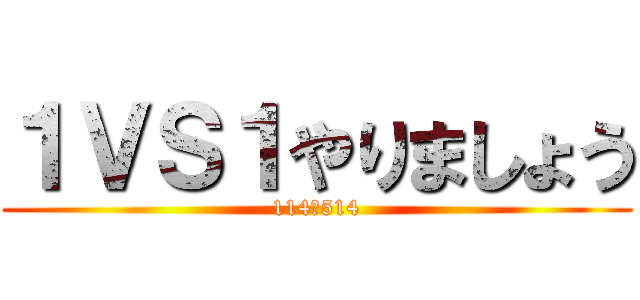 １ＶＳ１やりましょう (114　514)