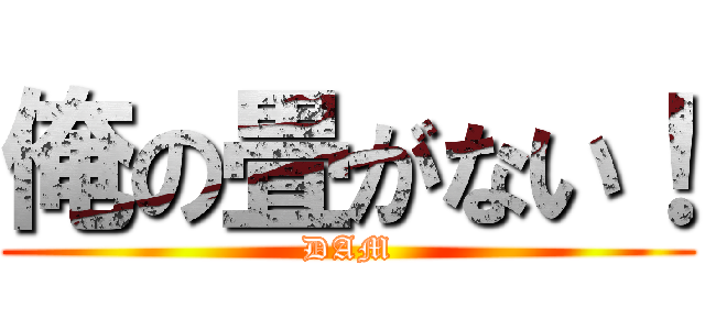 俺の畳がない！ (DAM)