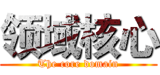 领域核心 (The core domain)