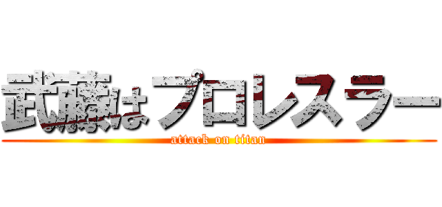 武藤はプロレスラー (attack on titan)