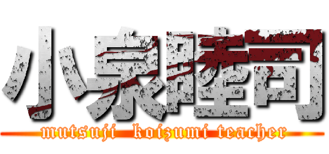 小泉睦司 ( mutsuji  koizumi teacher)