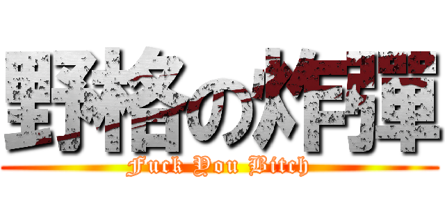 野格の炸彈 (Fuck You Bitch)