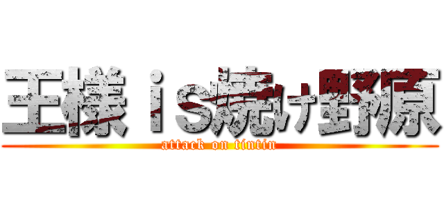 王様ｉｓ焼け野原 (attack on tintin)