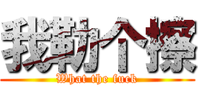 我勒个擦 (What the fuck)
