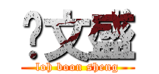 罗文盛 (loh boon sheng)