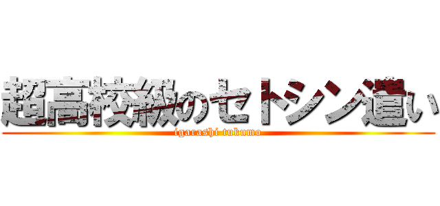 超高校級のセトシン遣い (igarashi tukumo)