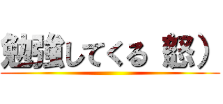 勉強してくる（怒） ()