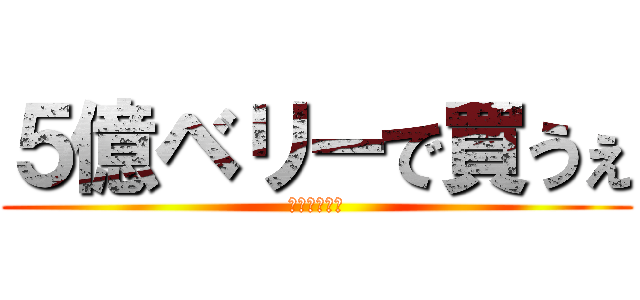 ５億ベリーで買うぇ (チャルロス聖)