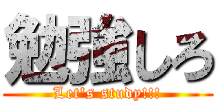 勉強しろ (Let's study!!!)