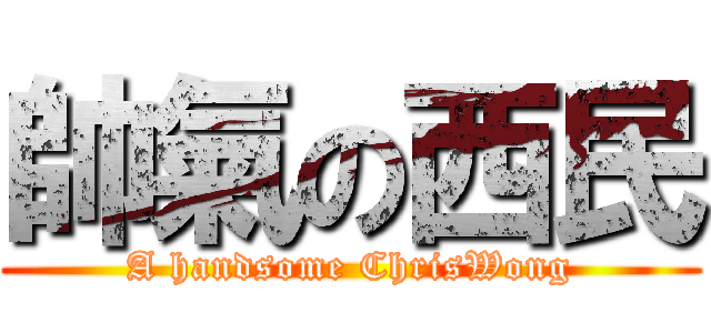 帥氣の西民 (A handsome ChrisWong)