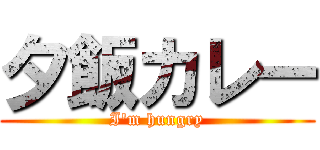 夕飯カレー (I'm hungry)