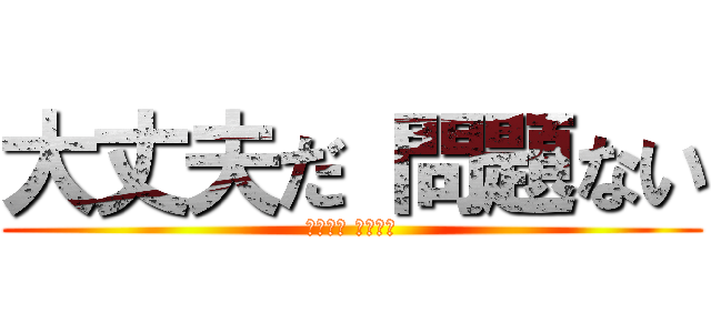 大丈夫だ 問題ない (大丈夫だ 問題ない)