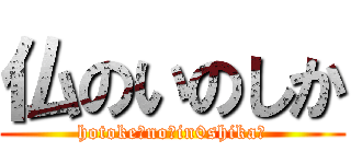 仏のいのしか (hotoke　no　in0shika　)