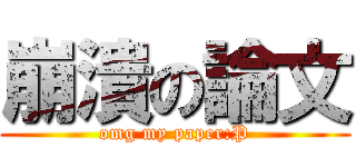 崩潰の論文 (omg my paper:P)