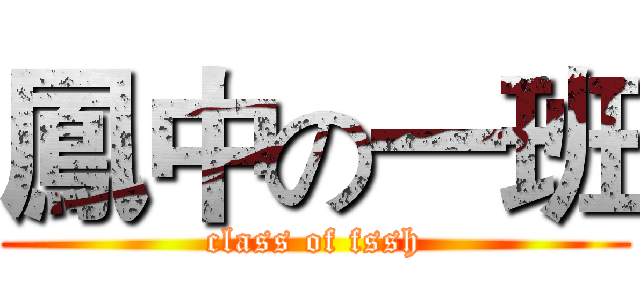 鳳中の一班 (class of fssh)