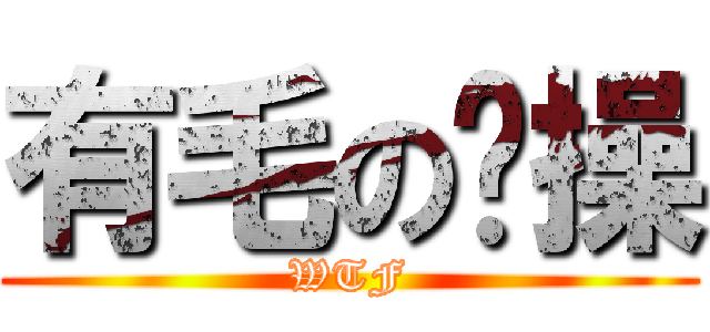 有毛の艹操 (WTF)